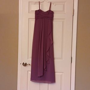 David's Bridal Jr. Bridesmaid Dress size 10